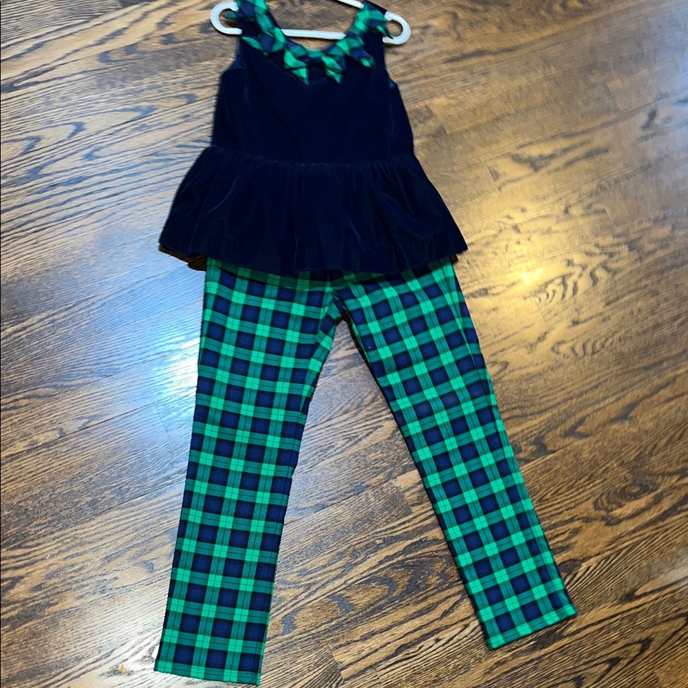 Janie and Jack Green and Navy Garment